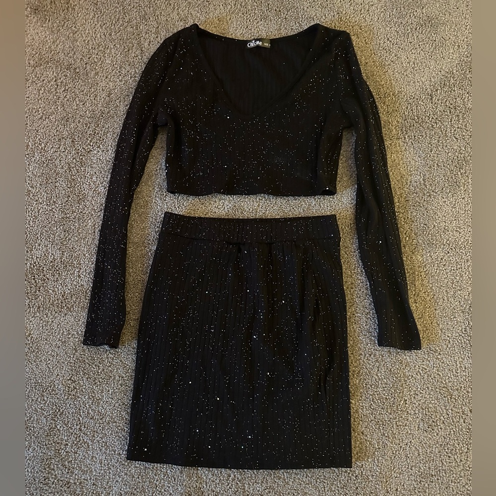 2 piece semi formal top & skirt